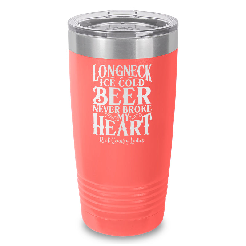 Longneck Ice Cold Beer Laser Etched Tumbler