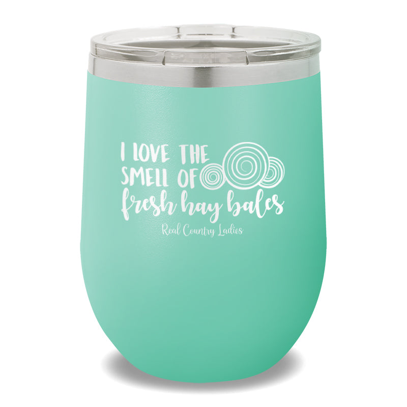 Fresh Hay Bales 12oz Stemless Wine Cup