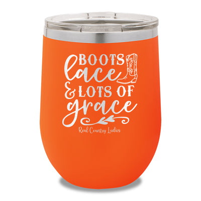 Boots Lace And Lots Of Grace 12oz Stemless Wine Cup