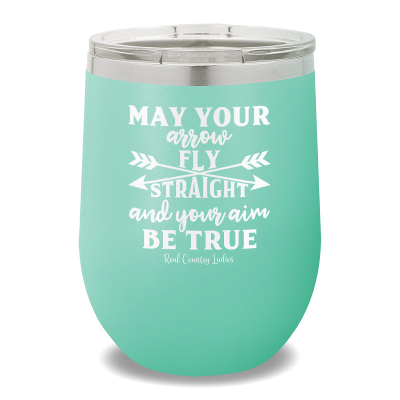 May Your Arrow Fly Straight 12oz Stemless Wine Cup