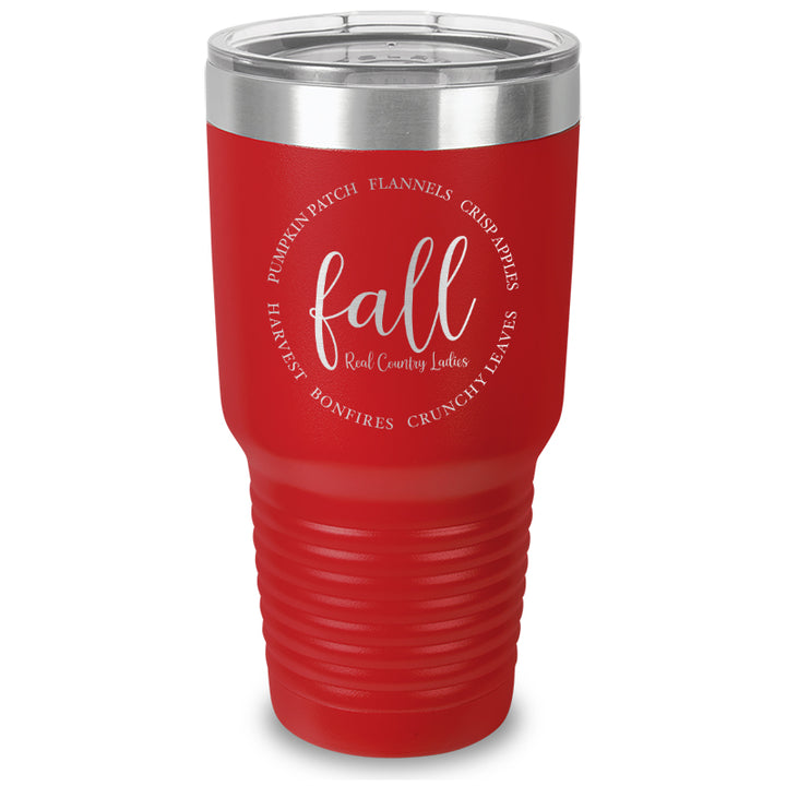 Fall Laser Etched Tumbler