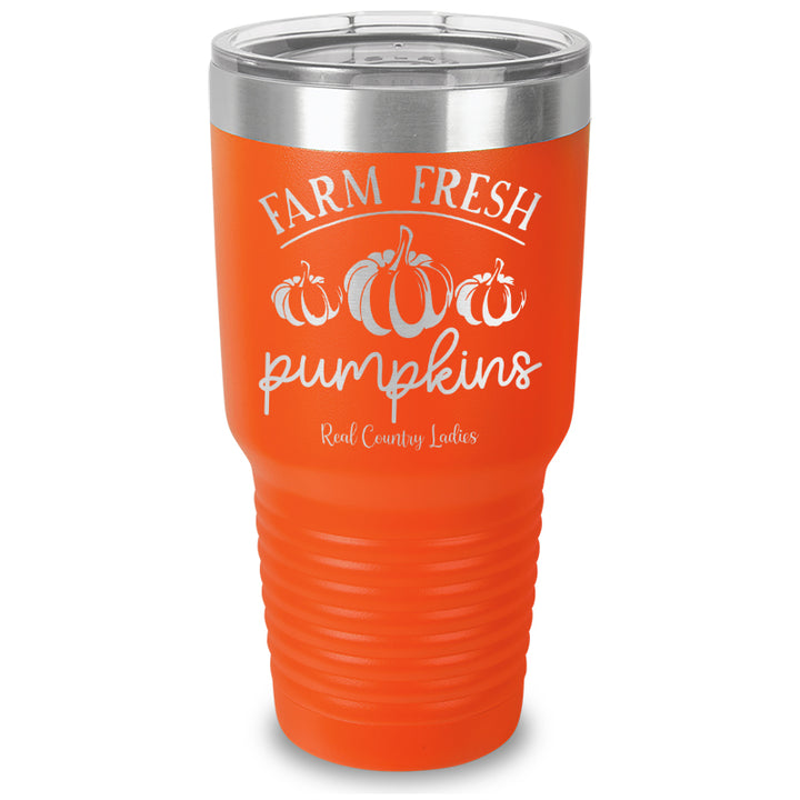 Farm Fresh Pumpkins Laser Etched Tumbler