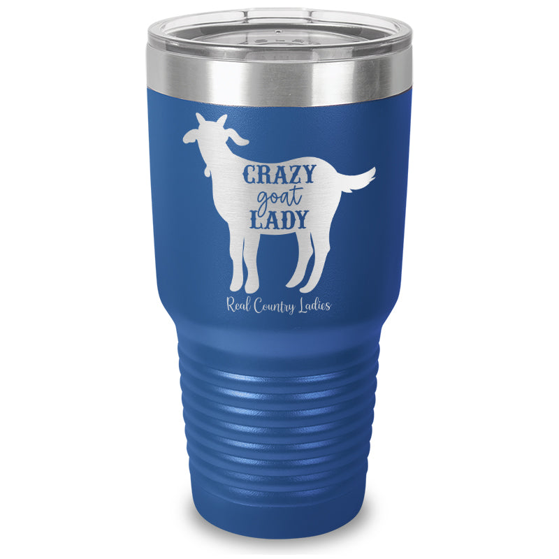 Crazy Goat Lady Laser Etched Tumbler