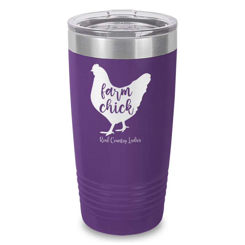 Farm Chick Laser Etched Tumbler