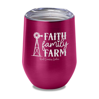 Faith Family Farm Laser Etched Tumbler