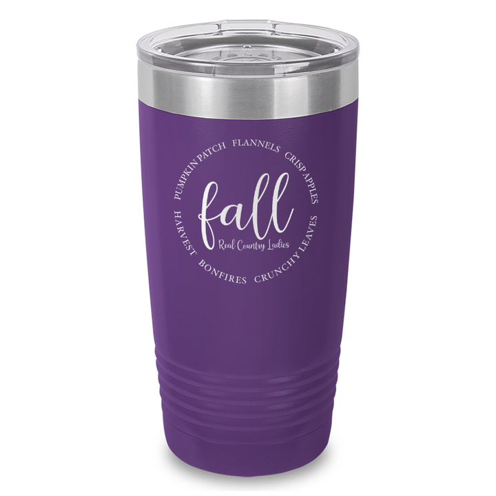 Fall Laser Etched Tumbler