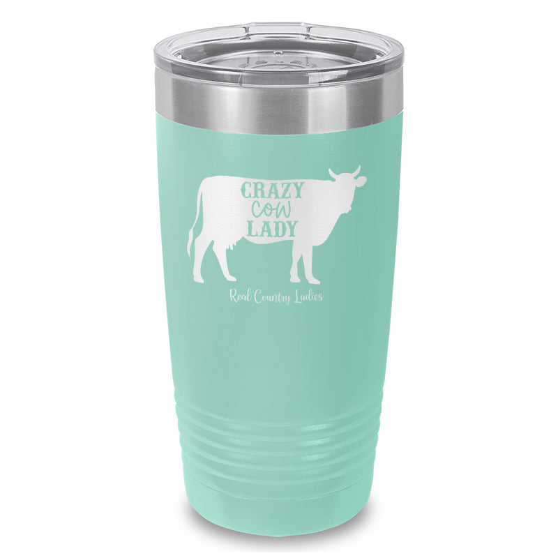 Crazy Cow Lady Laser Etched Tumbler