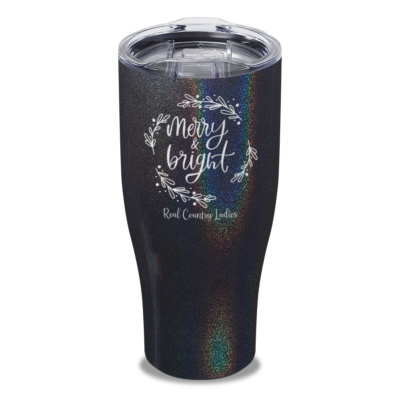 Merry And Bright Laser Etched Tumbler