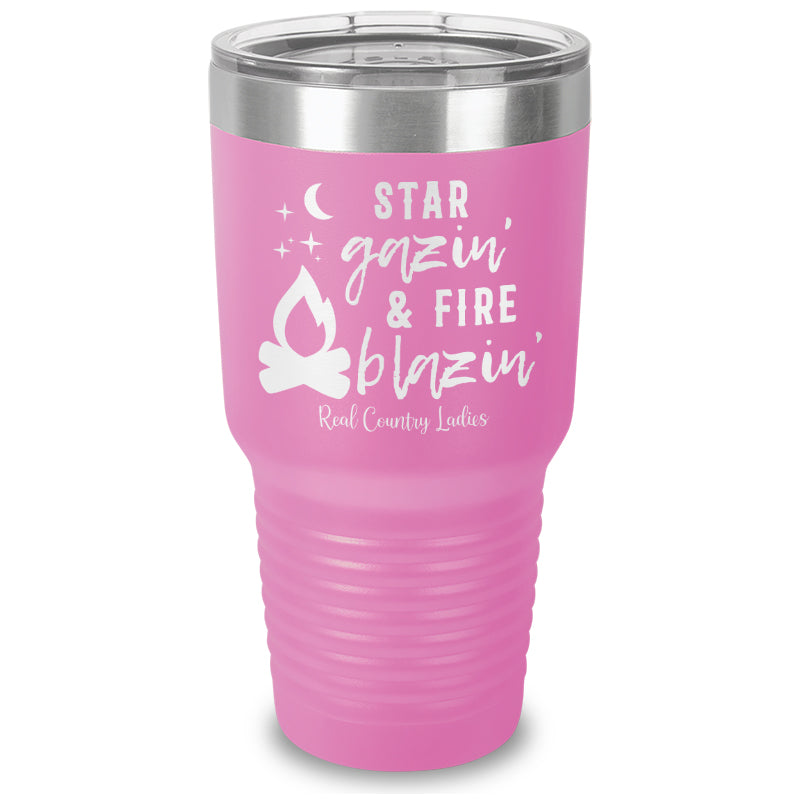 Star Gazin And Fire Blazin Laser Etched Tumbler