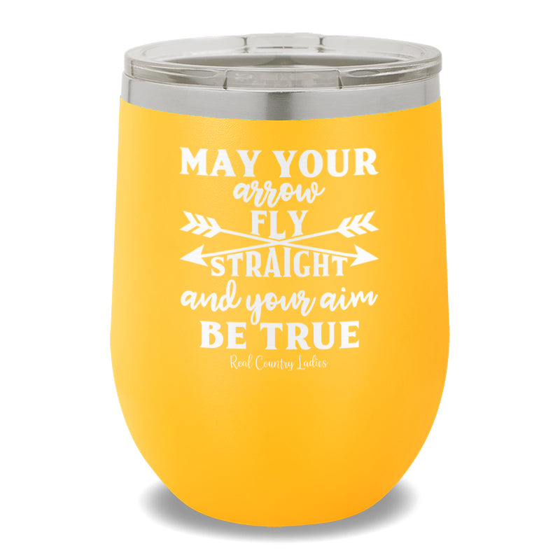 May Your Arrow Fly Straight 12oz Stemless Wine Cup