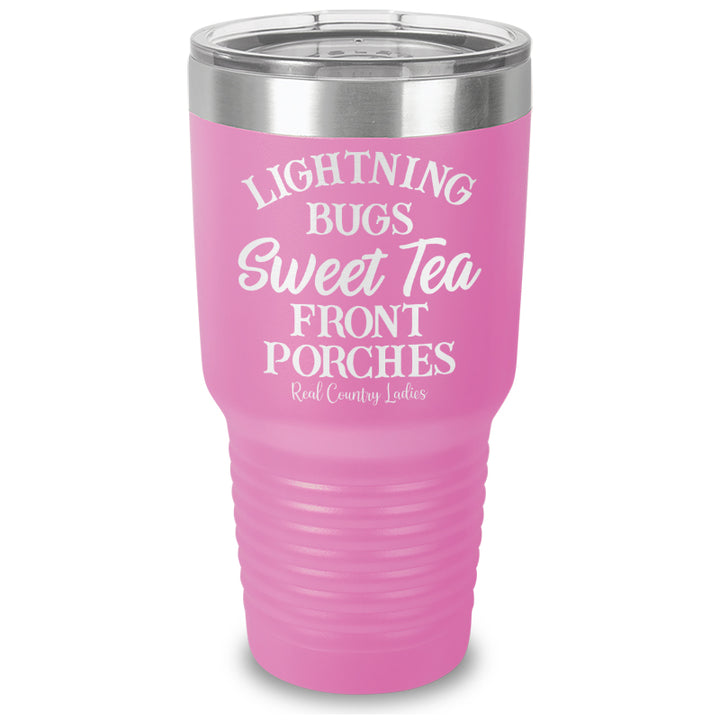 Lightning Bugs Sweet Tea Front Porches Laser Etched Tumbler