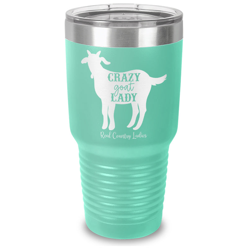 Crazy Goat Lady Laser Etched Tumbler