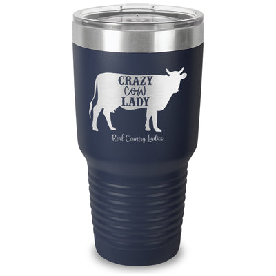 Crazy Cow Lady Laser Etched Tumbler