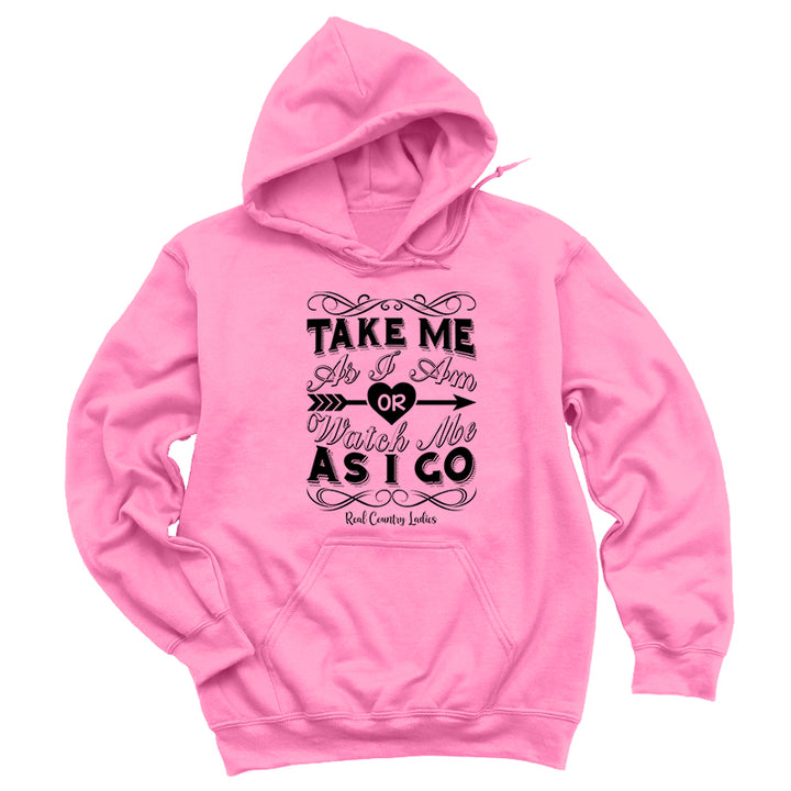 Take Me As I Am Black Print Hoodies & Long Sleeves