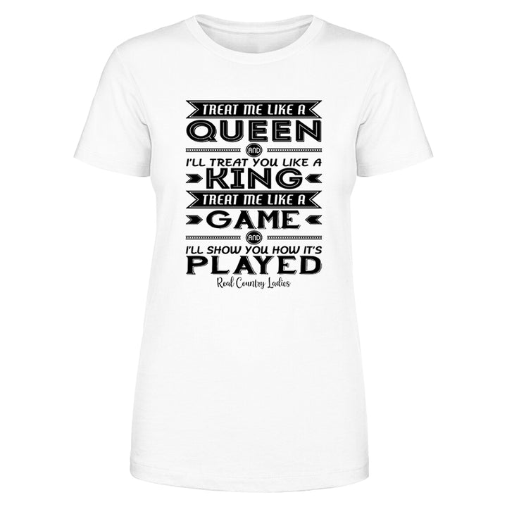 Like A Queen Black Print Front Apparel