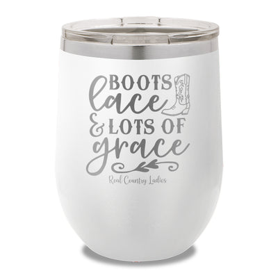 Boots Lace And Lots Of Grace 12oz Stemless Wine Cup