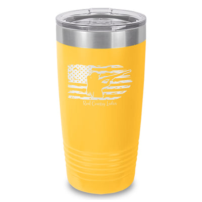 Shotgun USA Flag Laser Etched Tumbler