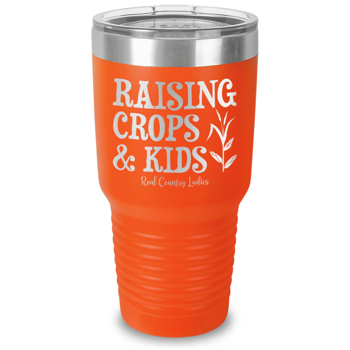 Raising Crops And Kids Laser Etched Tumbler