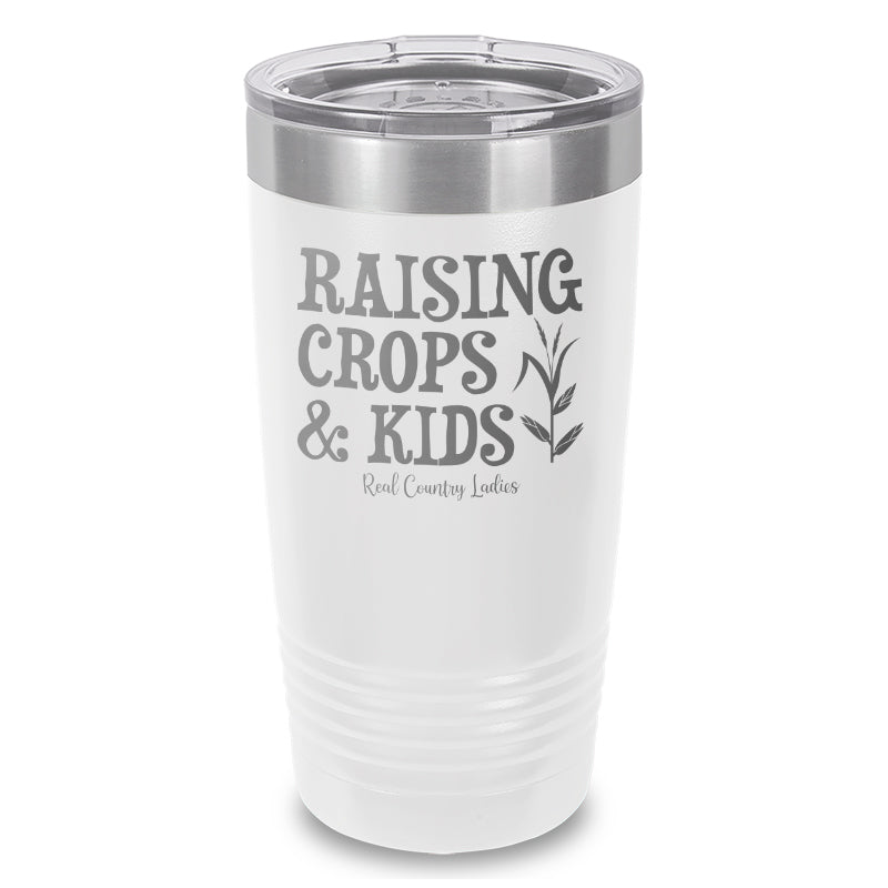 Raising Crops And Kids Laser Etched Tumbler