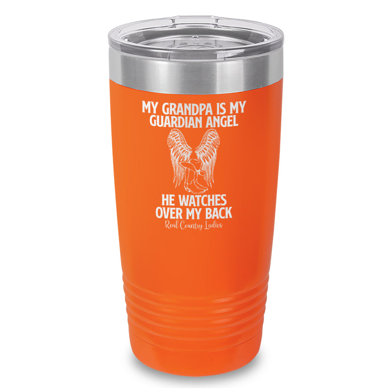 My Grandpa Is My Guardian Angel Laser Etched Tumbler