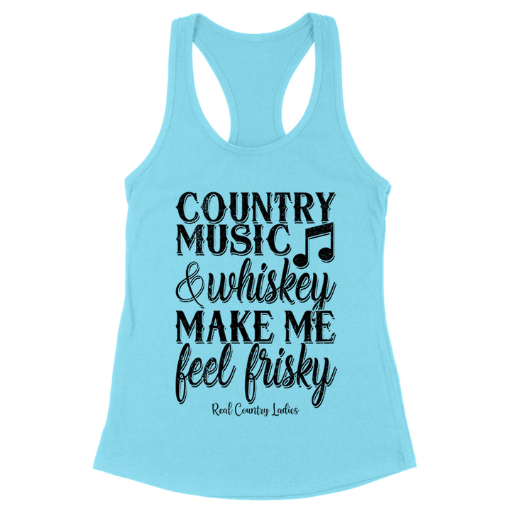 Country Music And Whiskey Black Print Front Apparel