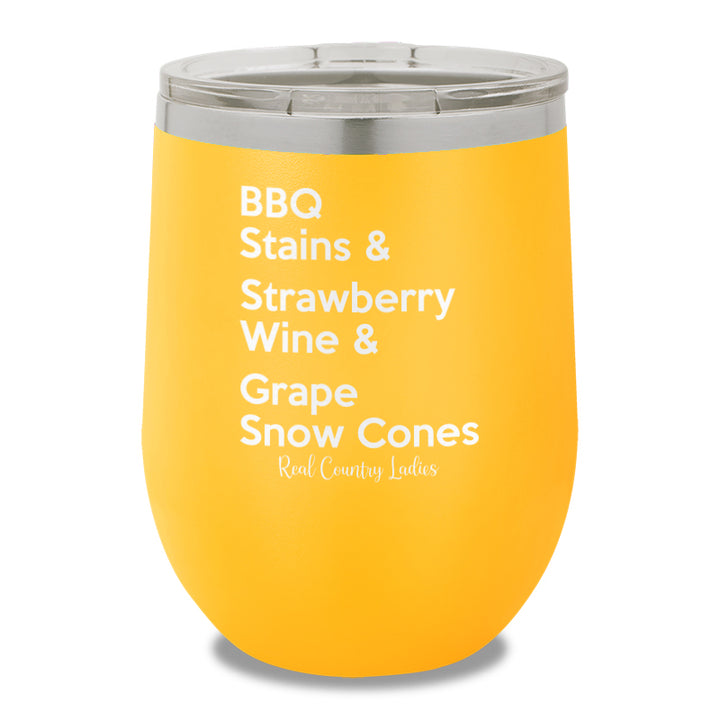 BBQ Stains 12oz Stemless Wine Cup