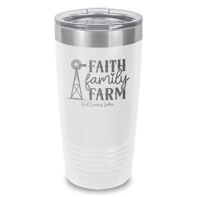 Faith Family Farm Laser Etched Tumbler