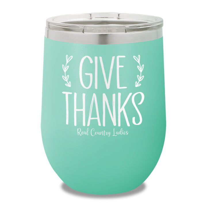 Give Thanks 12oz Stemless Wine Cup