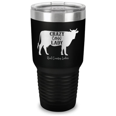 Crazy Cow Lady Laser Etched Tumbler