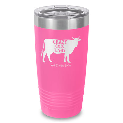 Crazy Cow Lady Laser Etched Tumbler