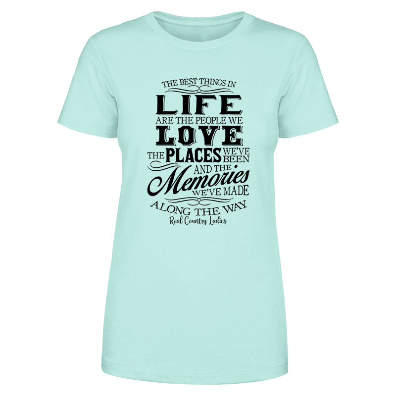 Best Things In Life Black Print Front Apparel