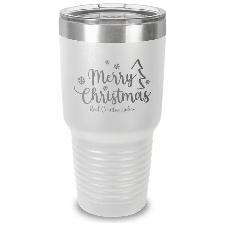 Merry Christmas Laser Etched Tumbler