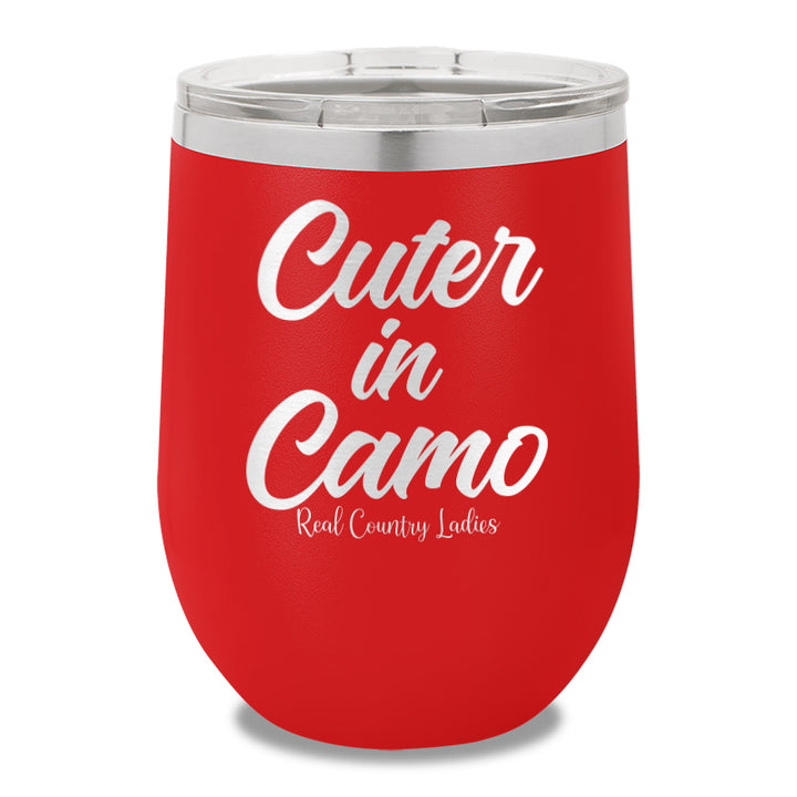 Cuter In Camo 12oz Stemless Wine Cup