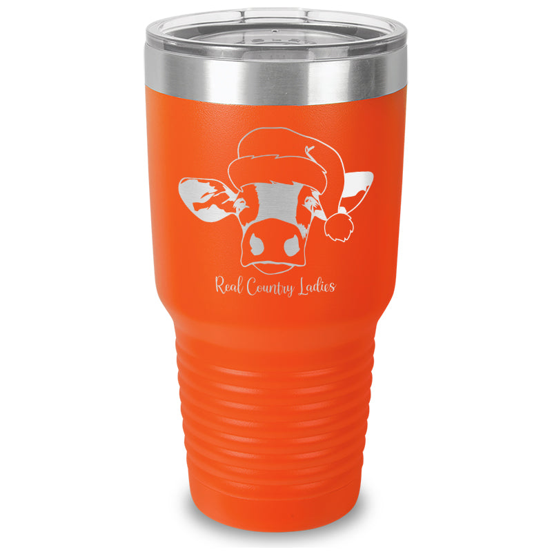 Christmas Cow Laser Etched Tumbler