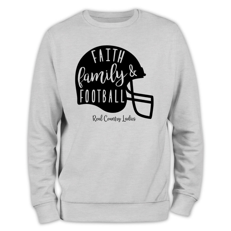 Faith Family Football Crewneck Sweatshirt