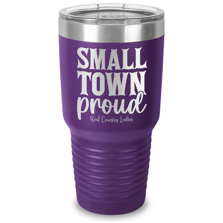 Small Town Proud Laser Etched Tumbler