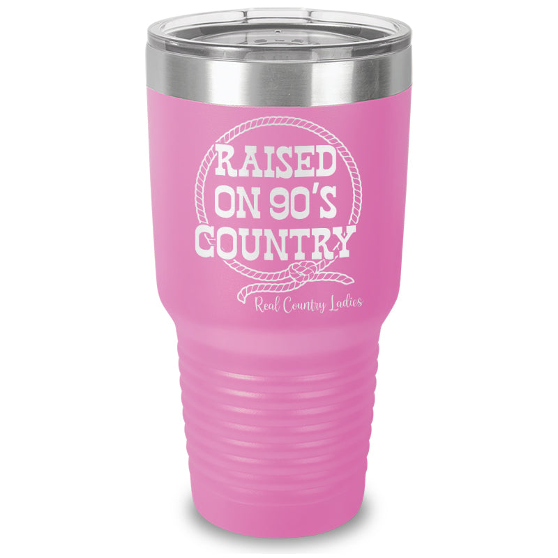 Raised On 90's Country Laser Etched Tumbler