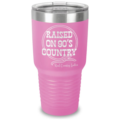 Raised On 90's Country Laser Etched Tumbler