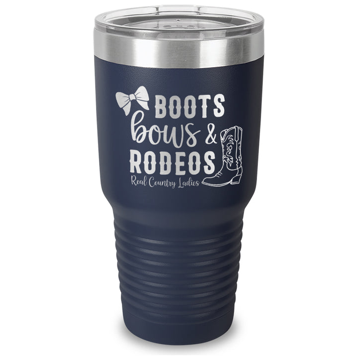 Boots Bows And Rodeos Laser Etched Tumbler