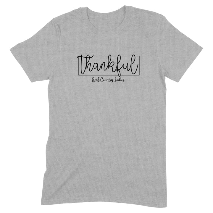 Thankful Black Print Front Apparel