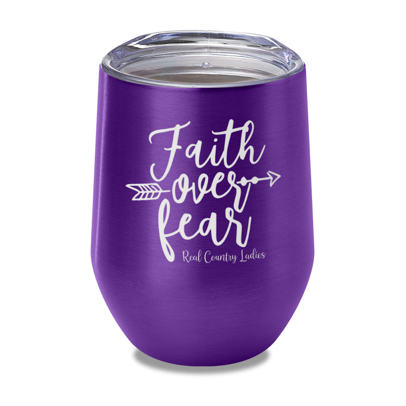 Faith Over Fear Laser Etched Tumbler