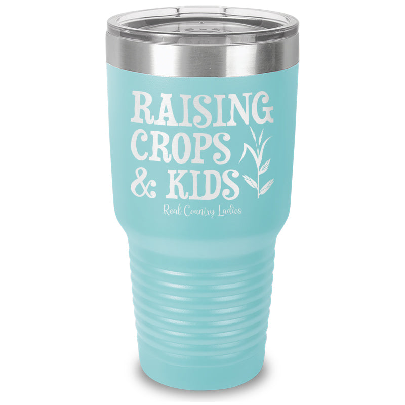 Raising Crops And Kids Laser Etched Tumbler