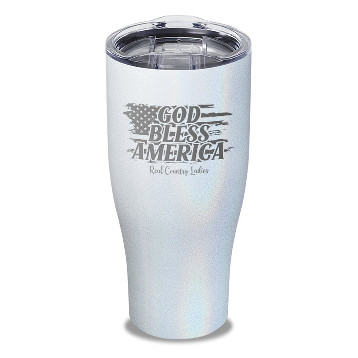 God Bless America Laser Etched Tumbler