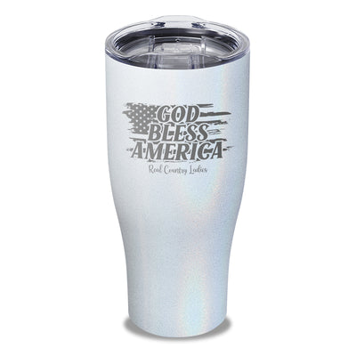 God Bless America Laser Etched Tumbler