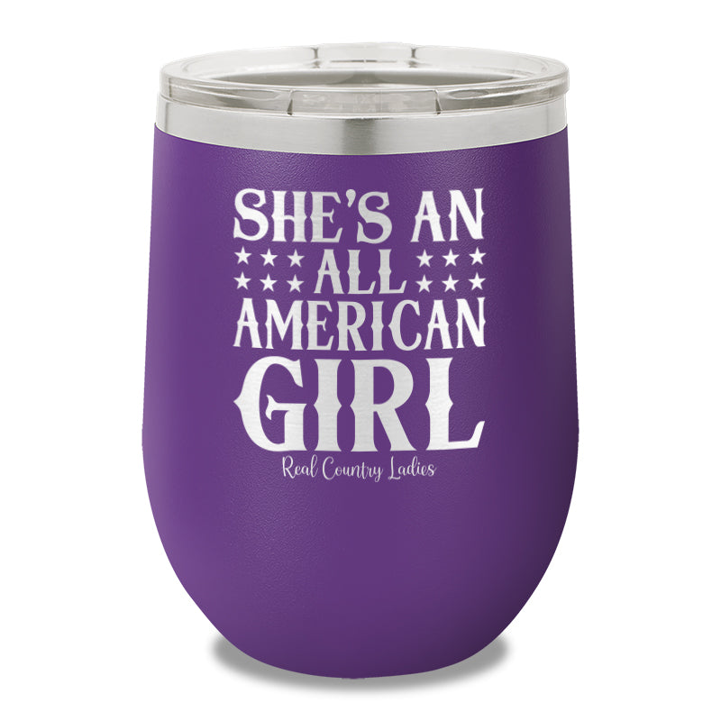 All American Girl 12oz Stemless Wine Cup