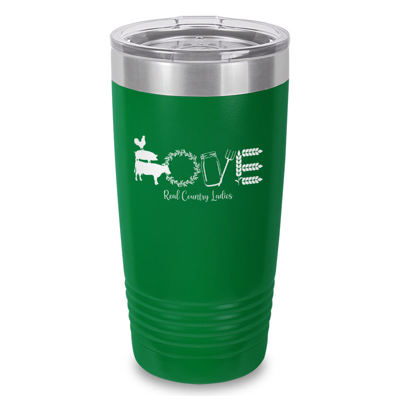 Farmhouse Love Laser Etched Tumbler