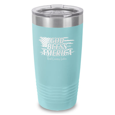 God Bless America Laser Etched Tumbler