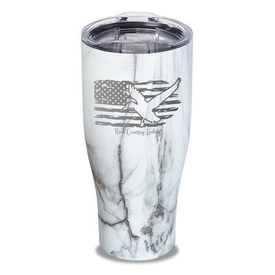 Duck USA Flag Laser Etched Tumbler