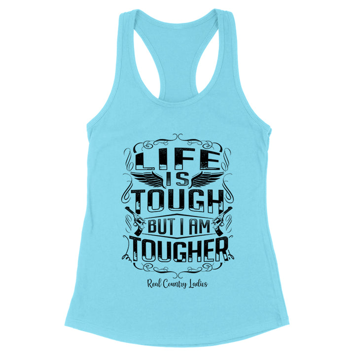 Life Is Tough Black Print Front Apparel