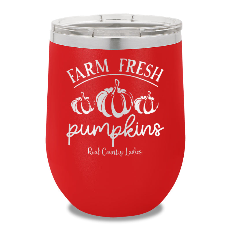 Farm Fresh Pumpkins 12oz Stemless Wine Cup